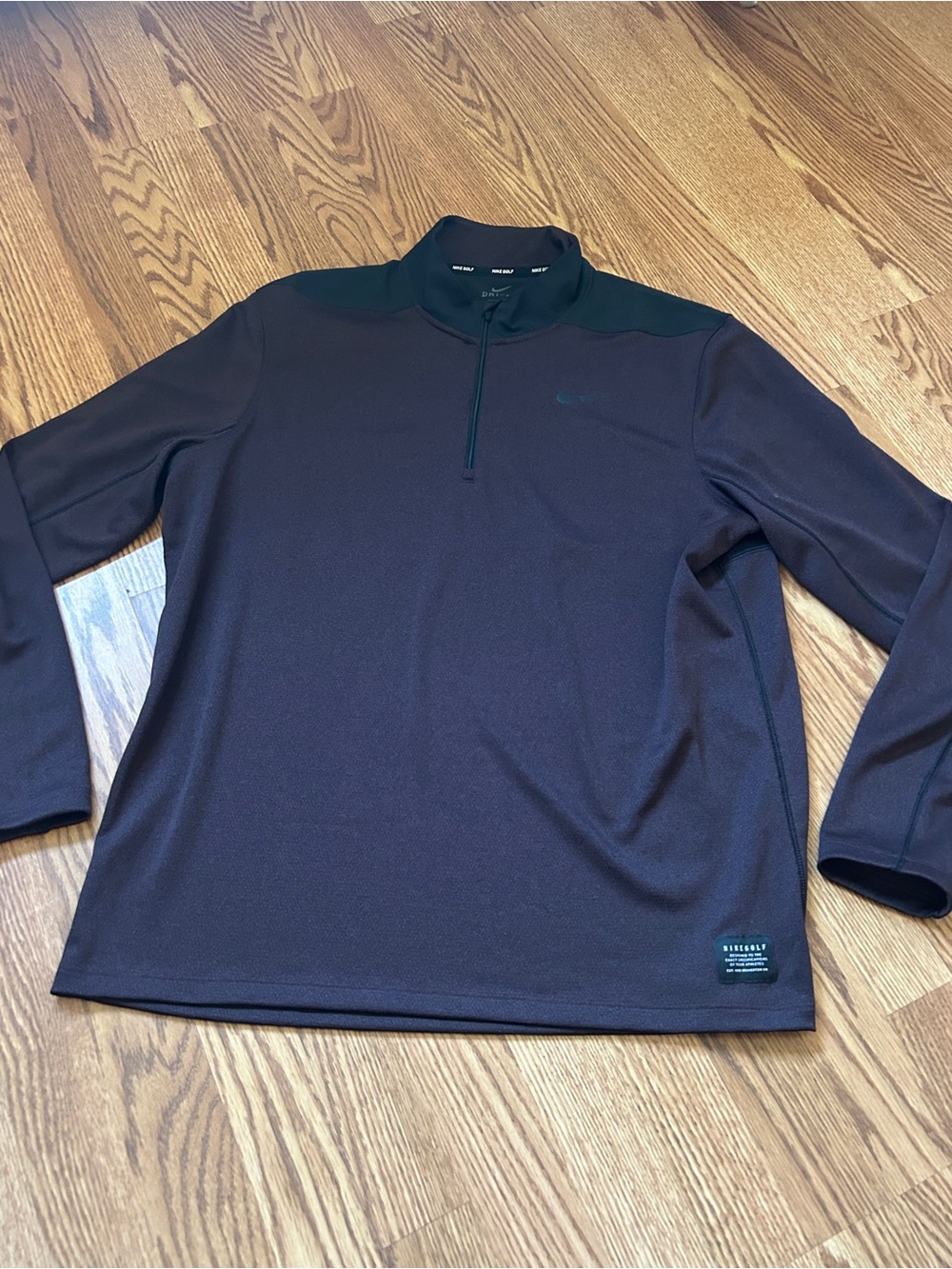 Nike Men's Dark Brown Quarter-Zip Pullover Jacket